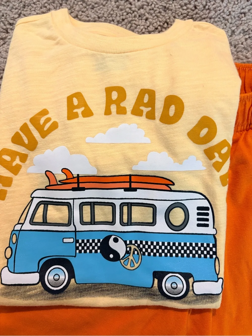 Cat & Jack Orange Kids Graphic Tee
